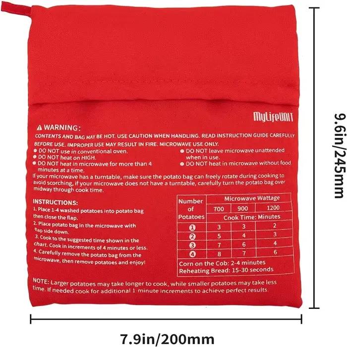 Sac de cuisson pour pommes de terre au micro-ondes