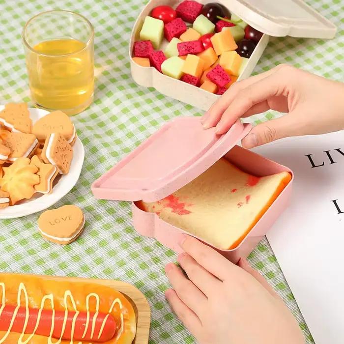 Boîte à lunch réutilisable pour micro-ondes avec couvercle