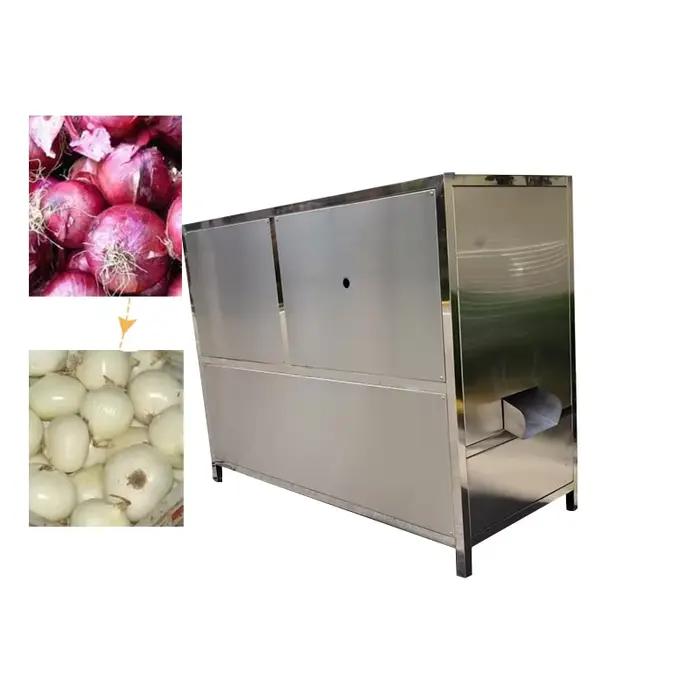 Machine professionnelle personnalisée pour le traitement de l'oignon, grande et petite tête et coupe de racines de queue, Machine à éplucher l'oignon à haute efficacité