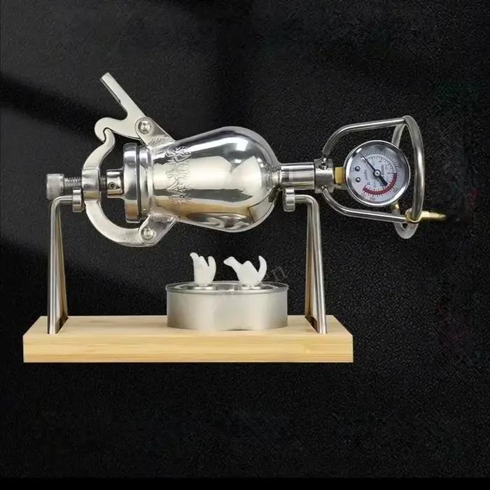 Machine à popcorn manuelle en acier inoxydable, mini machine à popcorn à tir ouvert, machine à popcorn, machine à popcorn à tir ouvert, 300ml