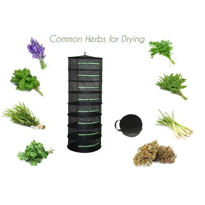 Séchoir à herbes et légumes pliable, filet de séchage de 2 à 8 couches pour poissons et herbes, panier suspendu avec maille, organisateur de fleurs, bourgeons et plantes
