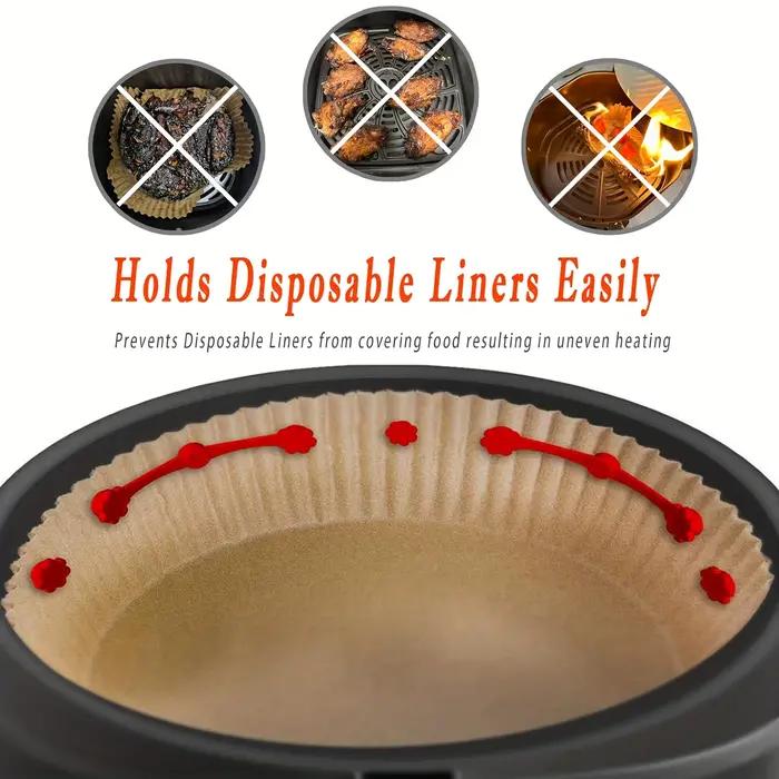 Boucle magnétique en Silicone pour friteuse à Air, 1/2 ensembles, pour maintenir le friteuse à Air, papier parchemin, verrouillage, doublures jetables, empêche le papier pour brûler