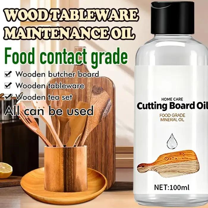 Huile pour planches à découper, 100 ml, liquide d'entretien pour bois, sans danger pour les aliments, pour le soin du bois de noyer noir, des comptoirs de boucher, des meubles et des ustensiles de cui