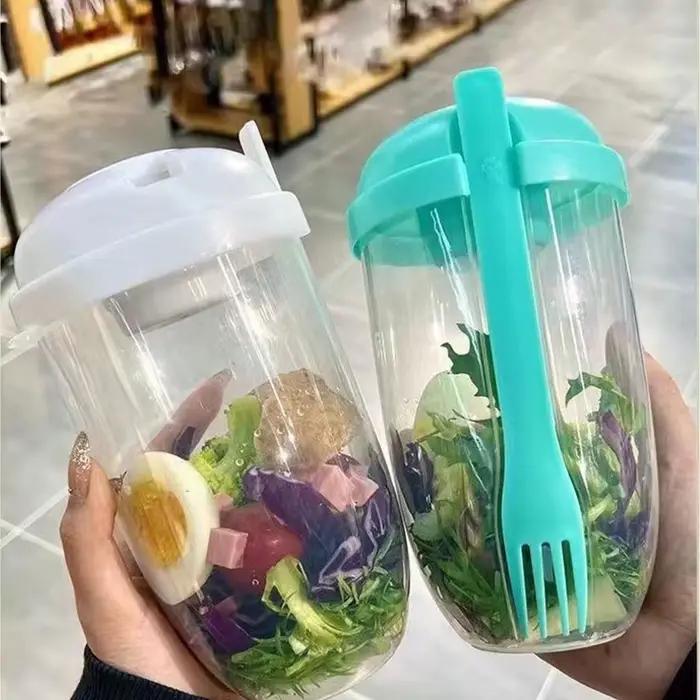 Shaker à salade portable blanc/vert