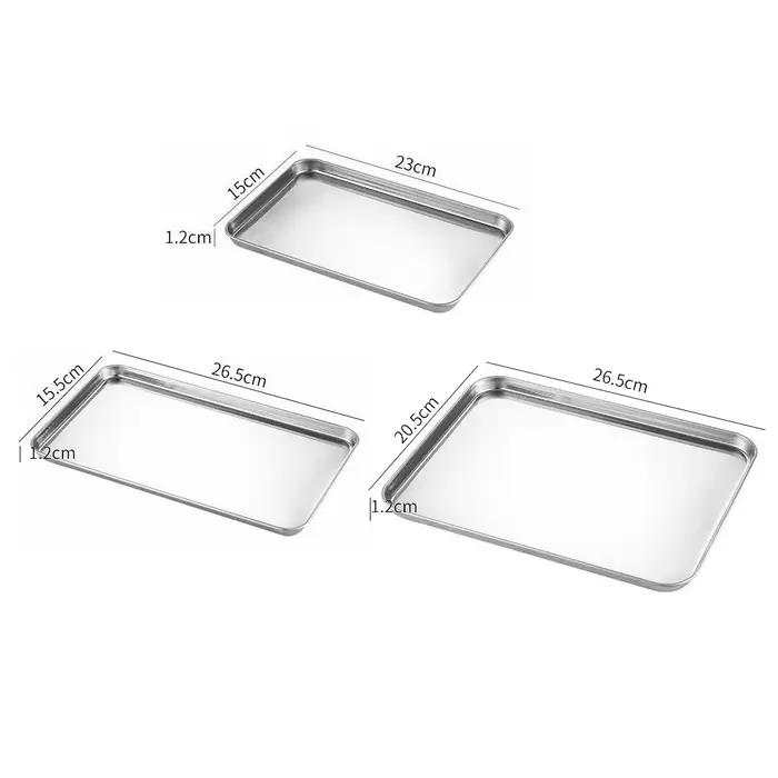 Plateau de présentation en acier inoxydable multi-usage pour buffets et service de nourriture à domicile occasions spéciales