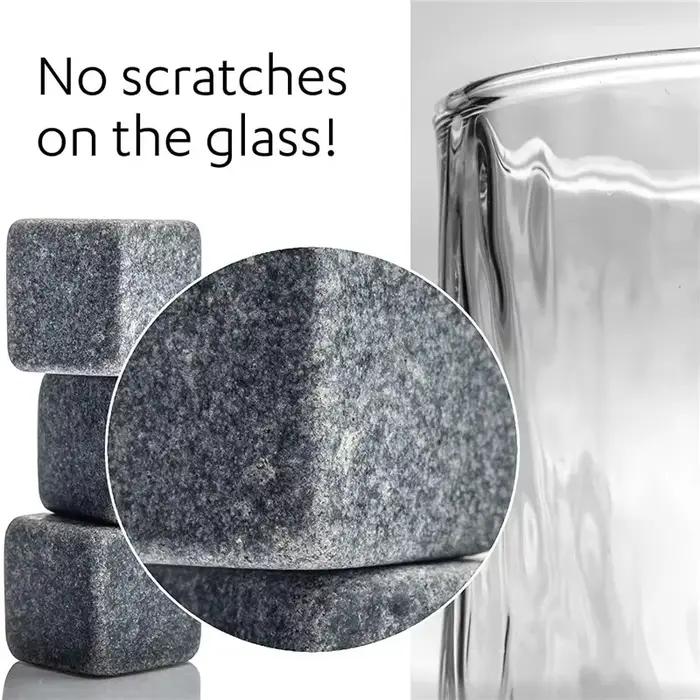 Pierres glacées réutilisables pour whisky en cristal élégantes pour dégustation de vin, café et boissons fraîches occasions spéciales et cadeaux festifs