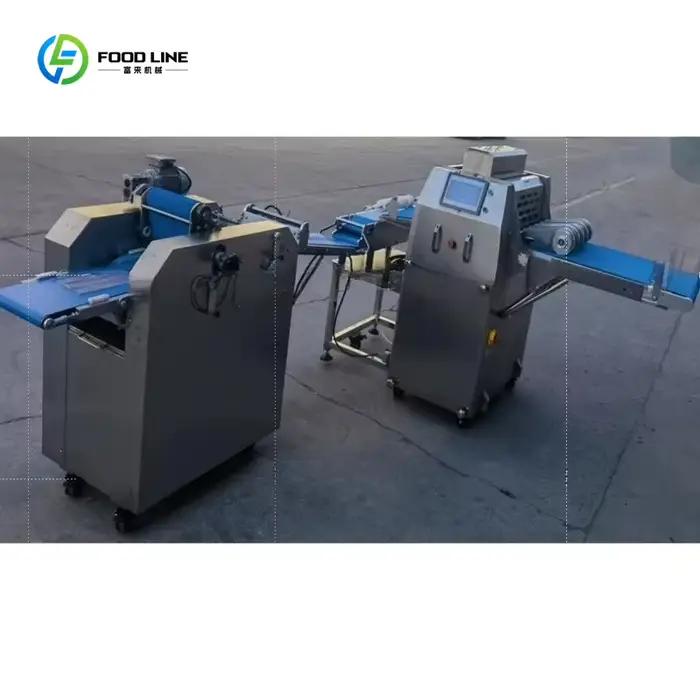 Ligne de formage de croissants en acier inoxydable pour usage commercial, machine à fabriquer des croissants, ligne de moulage de croissants pour la transformation du pain