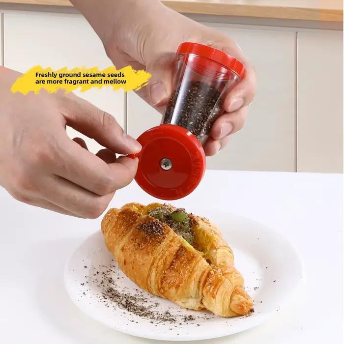Broyeur de graines de sésame, distributeur de graines de sésame de 75ml, outil de broyage de graines de cuisine multifonctionnel, moulin à sésame manuel pour la cuisine
