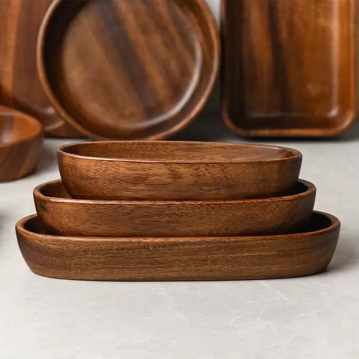 Plateau en bois massif de Style japonais