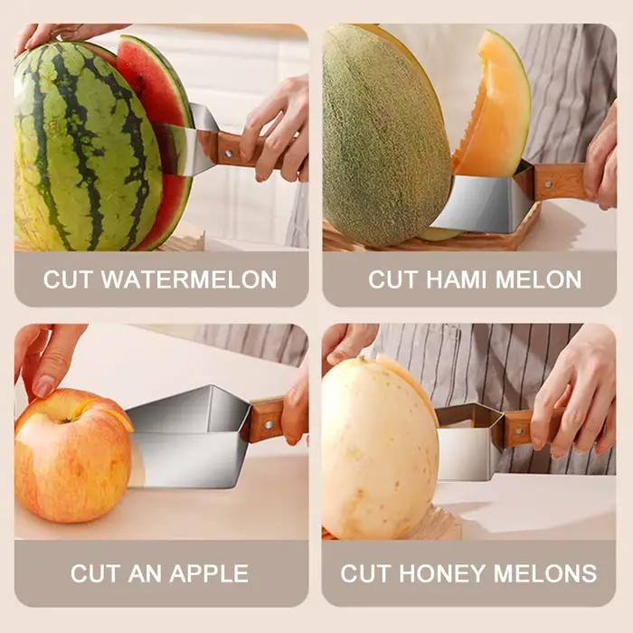 Coupe-fruits réutilisable en acier inoxydable