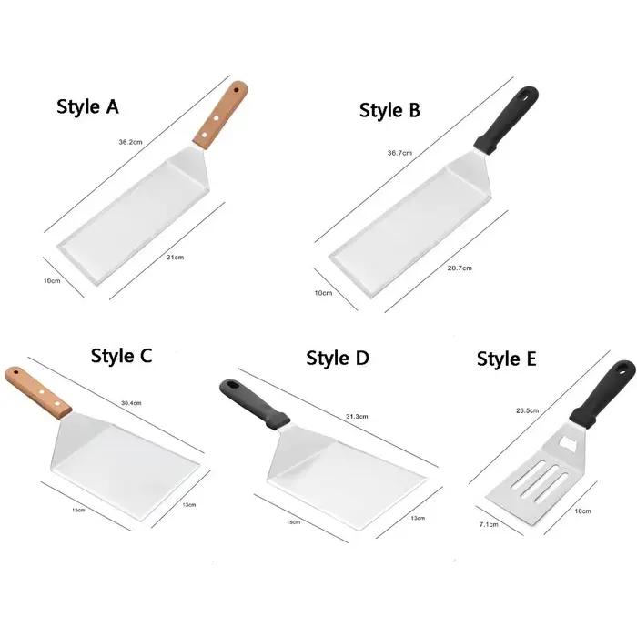 Spatule à griller à tête carrée ou rectangulaire avec lame