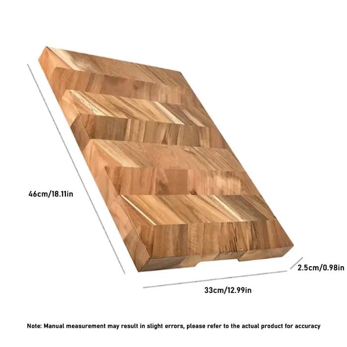Planche à découper en bois d'acacia rectangle pour cuisine élégante et découpe facile pour préparation de repas et cadeau spécial