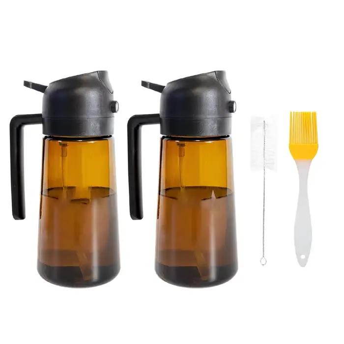 Verre souple pulvérisable et versable pour la cuisson pulvérisateur d'huile bouteille distributrice