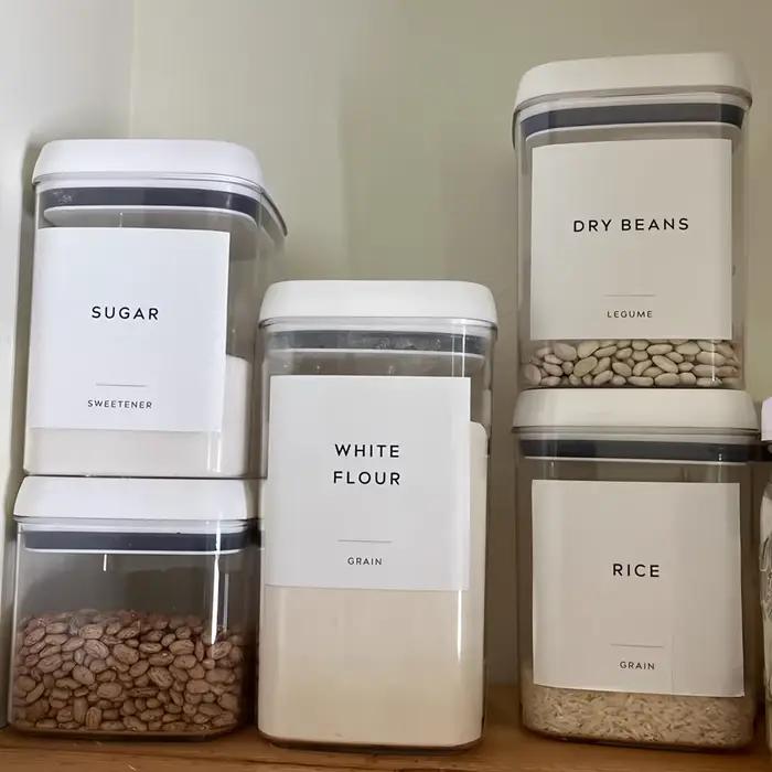 Étiquettes de garde-manger (conception minimale)