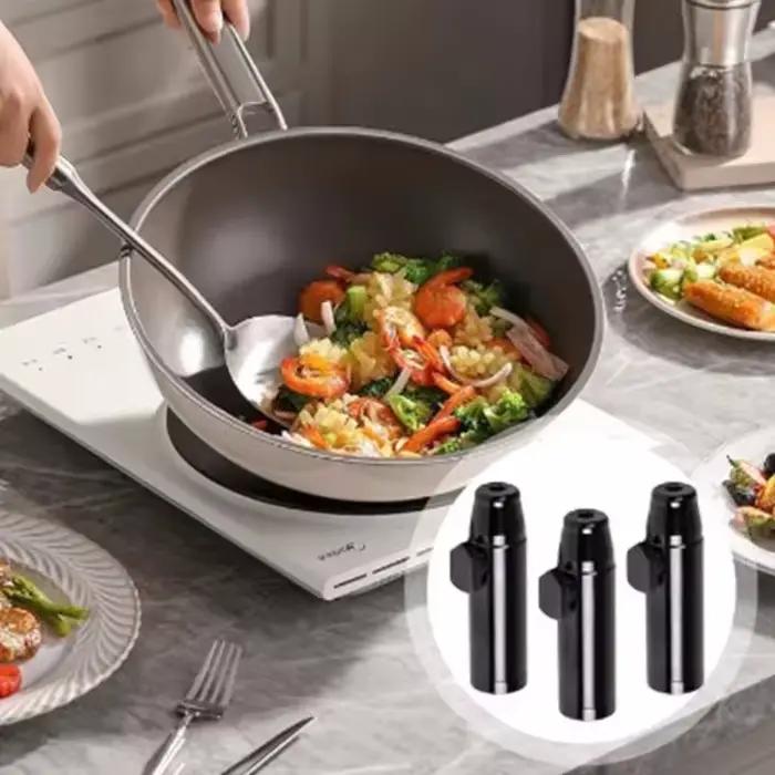 Mini poivrière en métal de qualité supérieure, distributeur d'épices, édulcorant, rangement de voyage Portable, 3 pièces