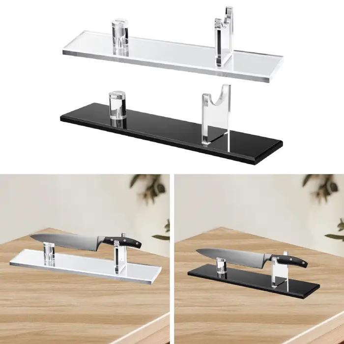 Support de Présentation pour Couteaux de Cuisine en Acrylique – Organisateur de Table pour Collection