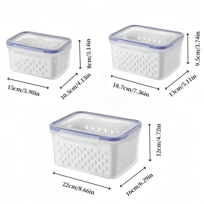 Lot de 9 récipients de rangement pour fruits pour réfrigérateur