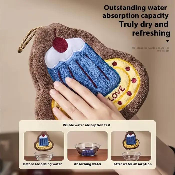 Serviette de cuisine absorbante pour salle de bain, chiffon mural épais, serviette de nettoyage pour la cuisine