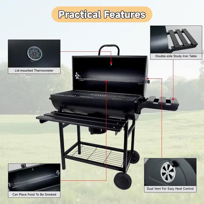 Grills de barbecue au charbon de bois en plein air : gril