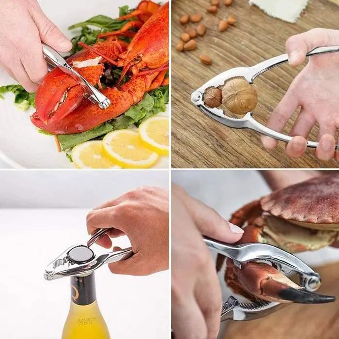 Décortiqueuse de crabe pour manger du crabe, ensemble d'outils, décortiqueuse de noix, outils de cuisine multifonctionnels pour fruits de mer, pinces multifonctions pour crabe de noix