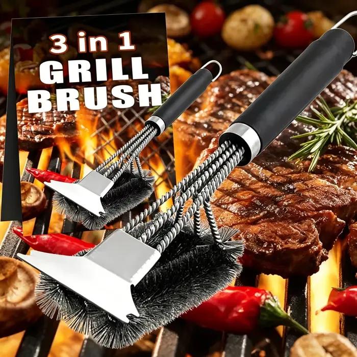 Brosse de nettoyage pour barbecue en acier inoxydable