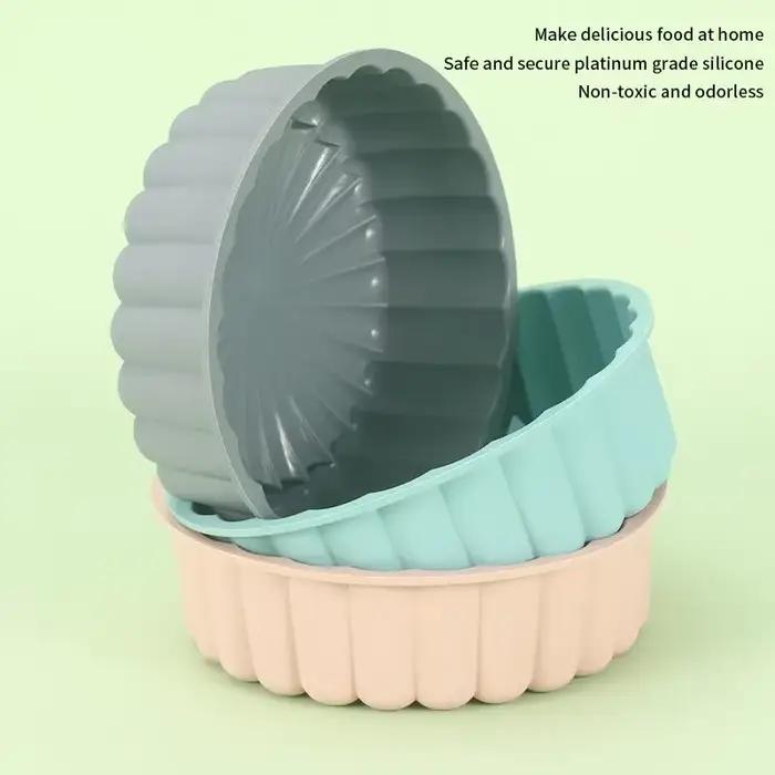 Moule à gâteau rond en silicone multifonctionnel antiadhésif pour pâtisserie DIY occasions spéciales femmes hommes