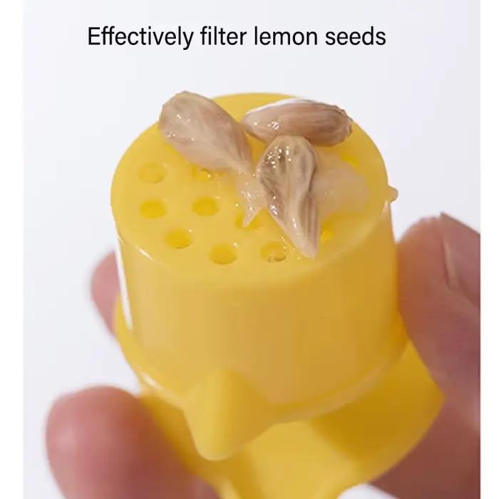 Presse-citron Portable en Plastique Polypropylène Réutilisable Filtration Intégrée pour Maison et Voyages Occasions Spéciales Jus de Citron Frais