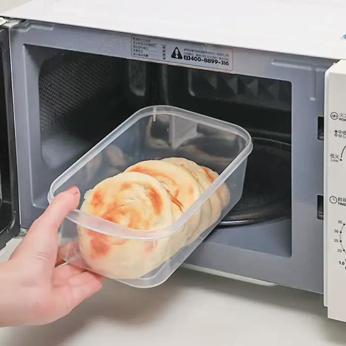 Boîtes de conservation en plastique rectangle pour viande congelée, aliments et fruits frais, kit de rangement portable pour réfrigérateur et transport