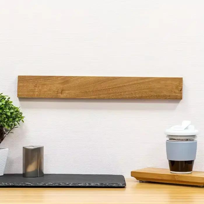 Porte-couteau magnétique créatif en bois d'acacia pour couteaux de cuisine-barre de couteaux mural avec aimants puissants