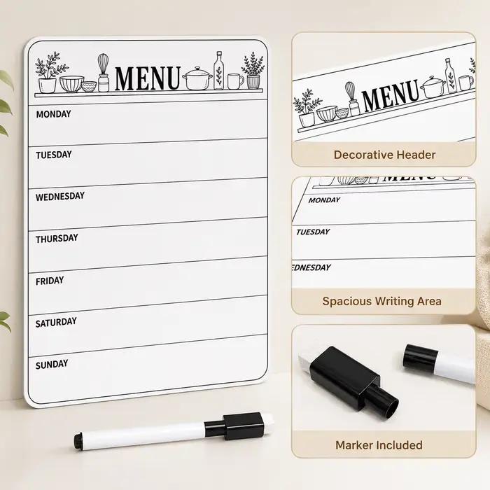 Autocollant de planification de menu pour réfrigérateur