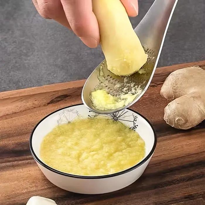 Cuillère de broyeur de râpe de légumes de racine de Fruits de gingembre d'ail d'acier inoxydable pour la cuisine