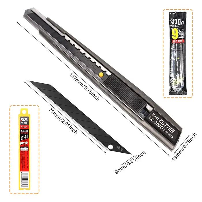 WUTA couteau artisanal pointu utilitaire coupe-cuir lames en acier pour la peau stylo à papier couteaux à graver pour l'artisanat dessin outils de coupe de bricolage