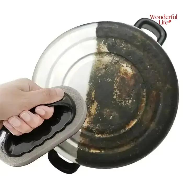 Éponge magique émeri, brosse, lingette, gomme, nettoyeur, cuisine, bain, rouille, forte décontamination, outils de nettoyage avec poignée, outils ménagers