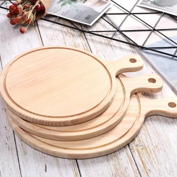 Assiette à Pizza en bois de pin 11 pouces (28 cm) 12