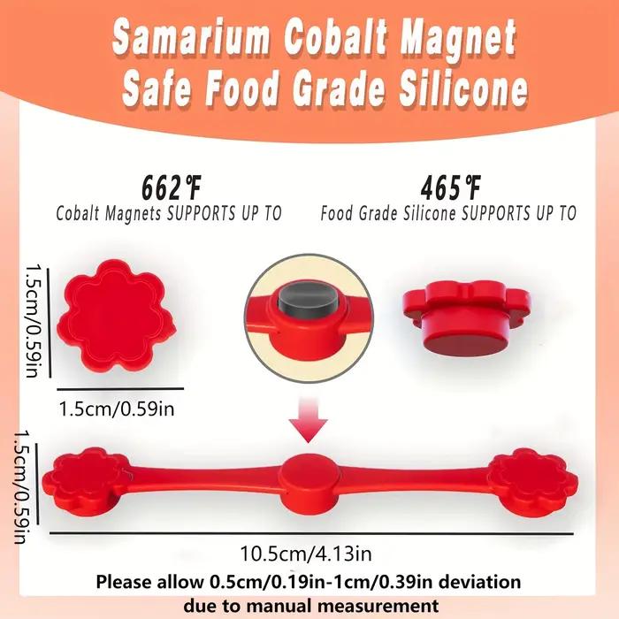 Boucle magnétique en Silicone pour friteuse à Air, 1/2 ensembles, pour maintenir le friteuse à Air, papier parchemin, verrouillage, doublures jetables, empêche le papier pour brûler