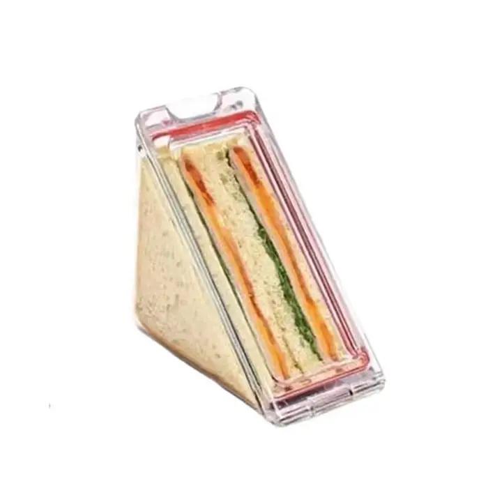 Conteneur triangulaire pour Sandwich, 10 pièces, boîte en plastique transparente triangulaire Portable pour rangement de gâteaux, boîte hermétique réutilisable pour Sandwich de voyage