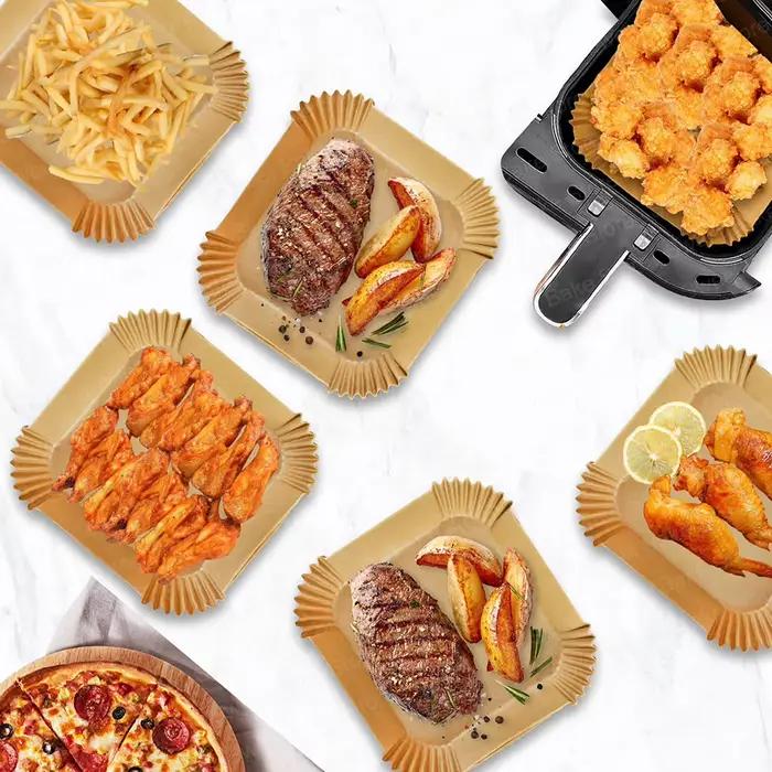 Papier de cuisson pour friteuse à air chaud, pour Ninja AF180EU et AF140EU 4,7l, Philips 6,2l NA230, Cosori 5,5l, accessoires de friteuse à air jetables