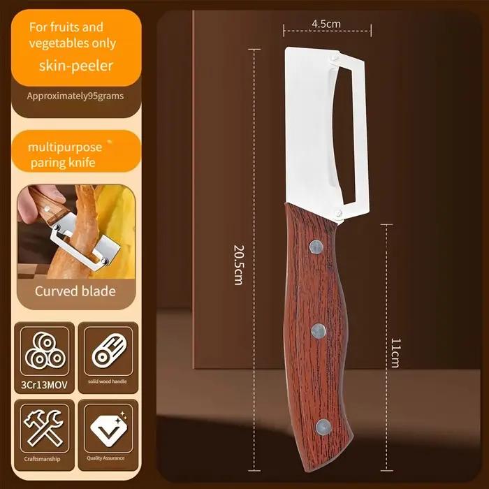 Couteau d'office à manche en bois
