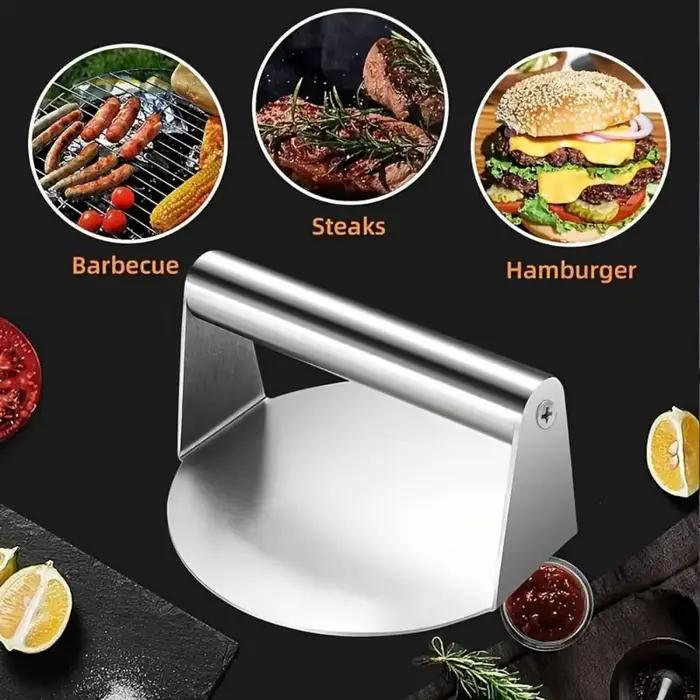 Preme à hamburgers Smash pour plaque chauffante en acier inoxydable sans rouille pour cuisine professionnelle et à domicile