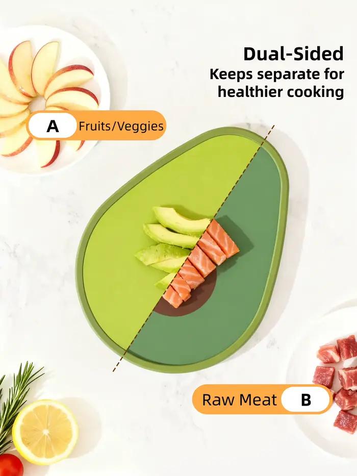 Joie planche à découper pastèque avocat antibactérien résistant au moule Double face mignon Fruits légumes PP planche à découper cuisine