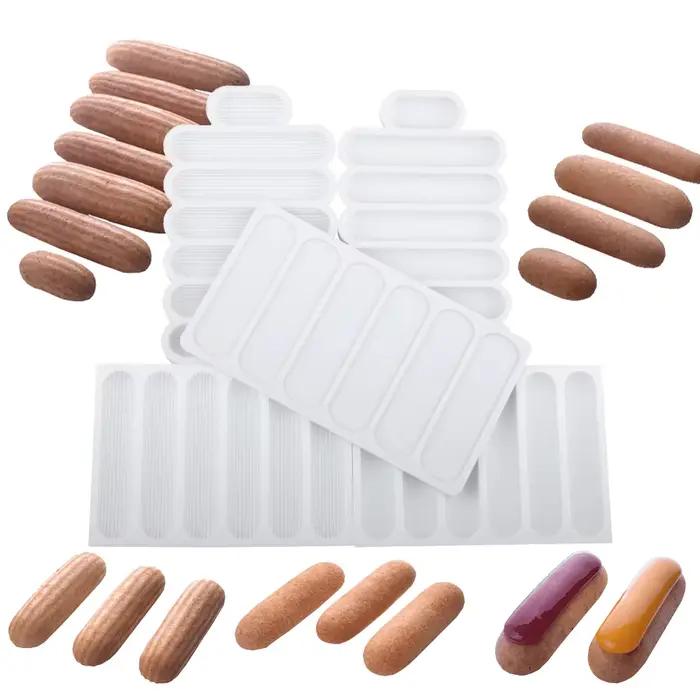 Eclair Dessert outils de cuisson bouffée de chocolat moule en Silicone longue bande