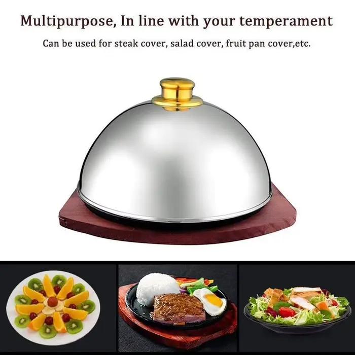Everche-Couverture alimentaire en acier inoxydable