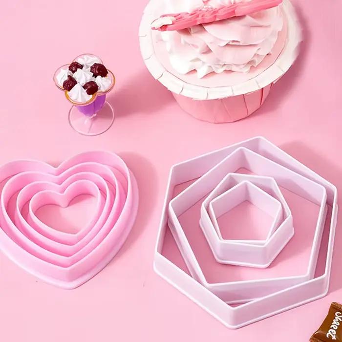 FAIS DU 4 pièces coeur emporte-pièce saint valentin amour forme Biscuit fabricant Fondant Cookie timbre pain moule gâteau décor outils