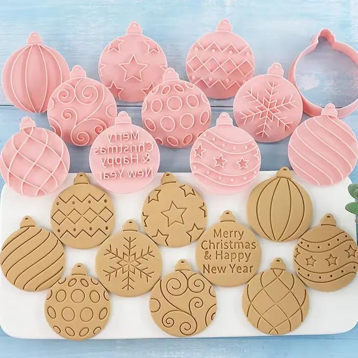 Coupe-biscuits, tampon de pâte de noël en plastique, dessin animé 3D, moule à biscuits pressable, confiserie, pâtisserie, ustensiles de cuisson, décor de fête