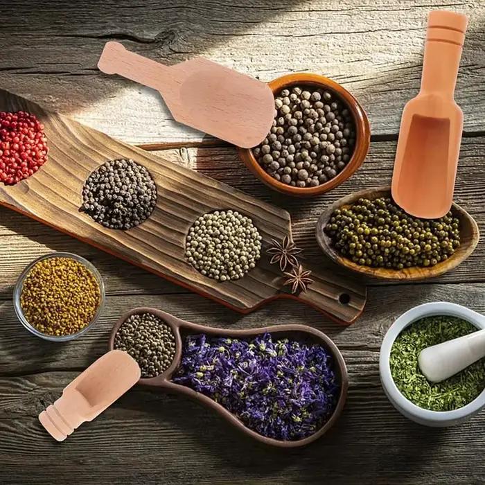Mini cuillères en bois cuillère à sel de bain cuillère à farine de bonbons cuillères ustensiles cuillère à mesurer le lait accessoires outils de cuisine