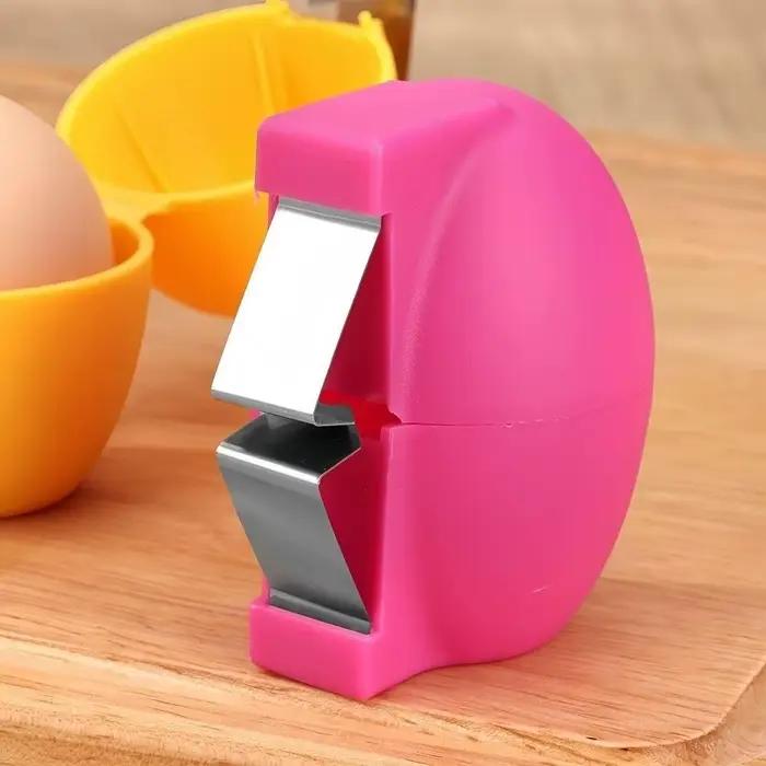 Nouvel ouvre-coquille d'œuf portatif en acier inoxydable PP, éplucheur d'œufs créatif, ouverture de coquille d'œuf pour œufs crus