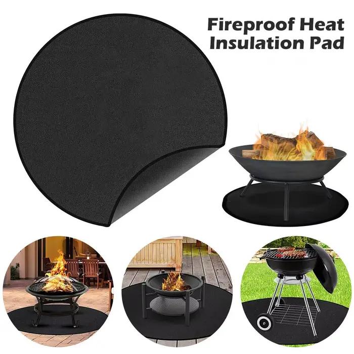 Tapis de gril robuste en fibre de verre pour barbecue et feux de camp résistants aux hautes températures et faciles à entretenir pour soirée extérieure
