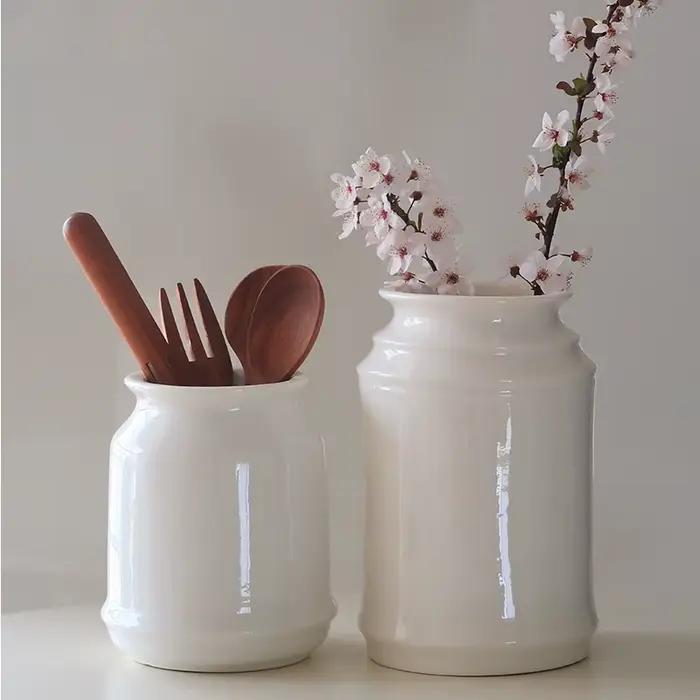 Porte-ustensiles de cuisine en porcelaine pour dessus de seau