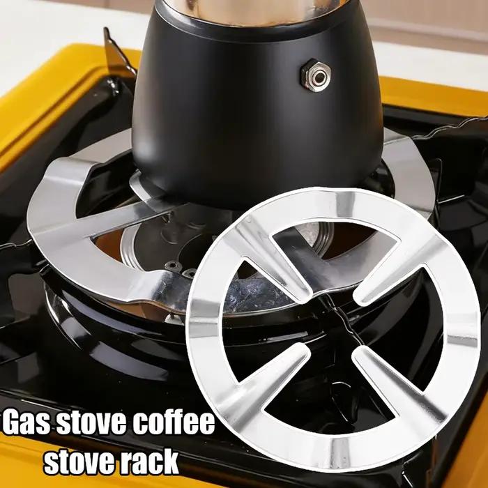 Anneau réducteur de cuisinière à gaz, Support de cuisinière à gaz, plaque d'anneau de mijotage en acier inoxydable, Support de Pot à café Moka, Support de casseroles