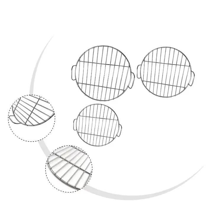 Grille de gril ronde en acier inoxydable avec poignée pour grilles Weber 7432 et 57 Cm Grille de gril ronde en acier inoxydable avec poignée